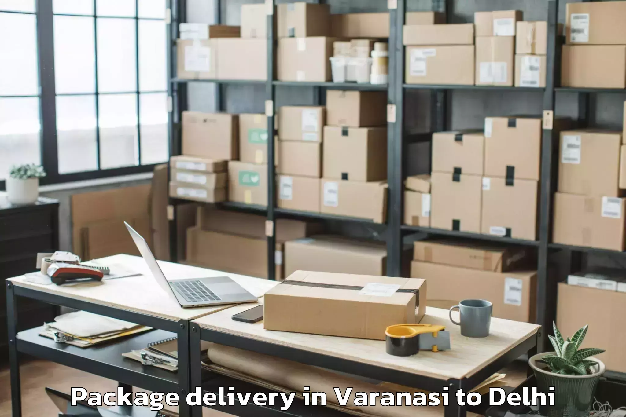 Efficient Varanasi to D Mall Paschim Vihar Package Delivery